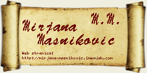 Mirjana Masniković vizit kartica